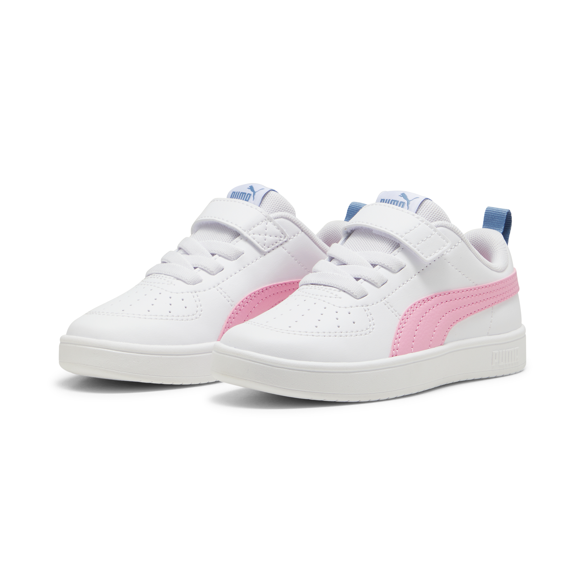 Sneakers bianche da bambina con striscia a contrasto Puma Rickie AC+ PS, Brand, SKU s344000216, Immagine 0